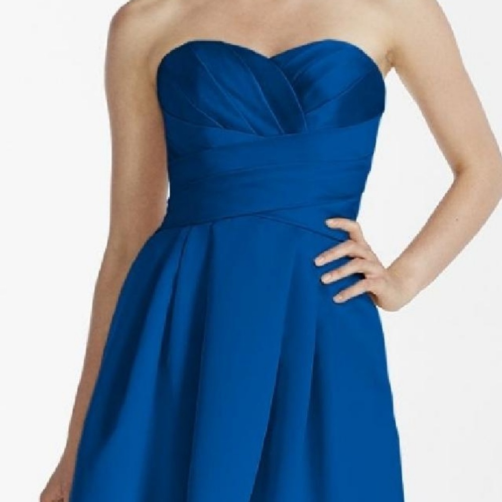 Dark blue David's Bridal dress